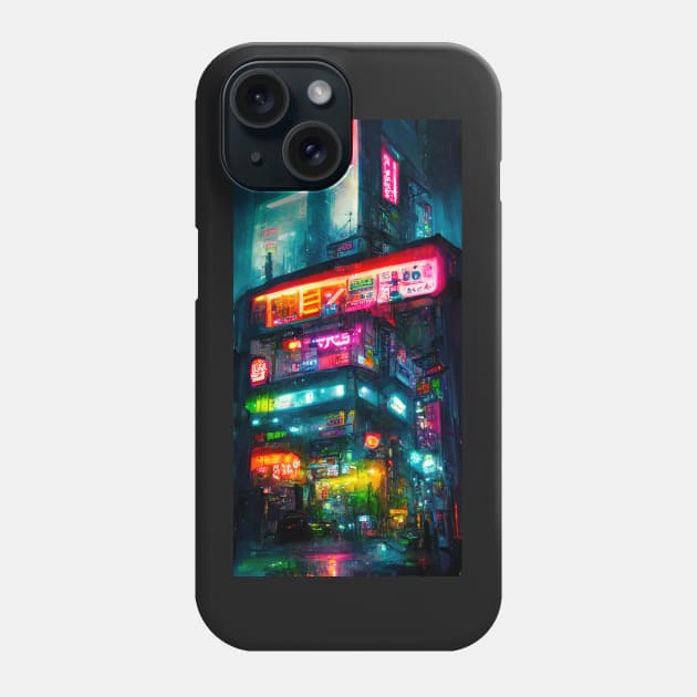 Neon City Phone Case by DarkAgeArt