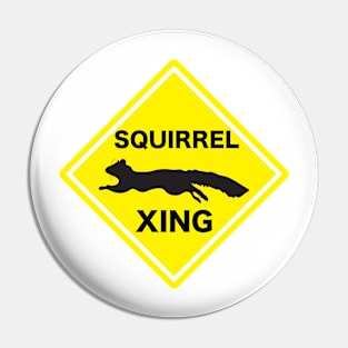 Squirrel crossing Pin