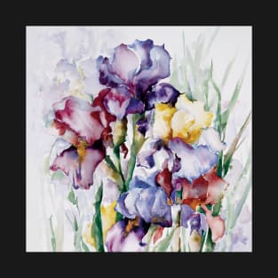 Iris Garden Watercolor T-Shirt