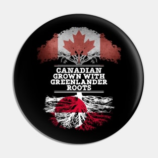 Canadian Grown With Greenlander Roots - Gift for Greenlander With Roots From Greenland Pin