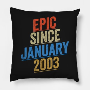 Epic Since January 2003 Funny Birthday Pillow