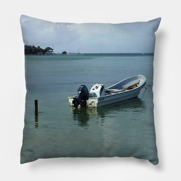 Cloudy Boating Day Two Pillow by KarenZukArt