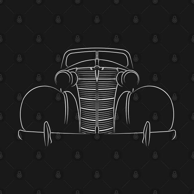 1938 Chevy De Luxe - front stencil, white by mal_photography