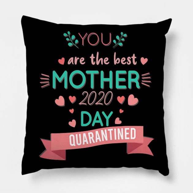 Mother Day 2020 Quarantined Social Distancing ,gift for mother Pillow by AwesomeDesignArt