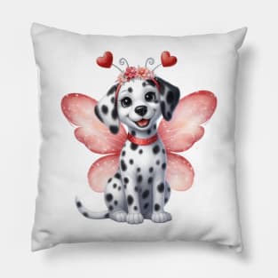 Valentine Fairy Dalmatian Dog Pillow