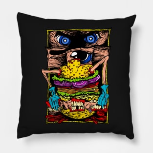 Cheeseburger on crack Pillow