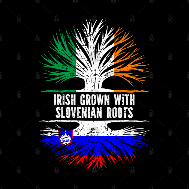 Irish Grown With Slovenian Roots Ireland Flag by silvercoin