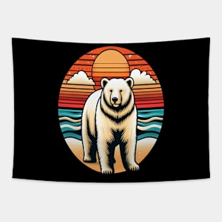 funny polar Bear Vintage Funny Animal Lover Tapestry