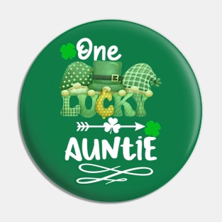 One Lucky auntie with gnomes Pin