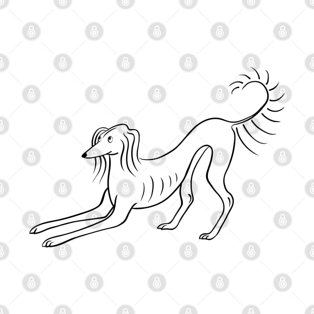 Playful Saluki by illucalliart