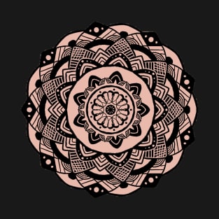 Pink and Black Mandala T-Shirt