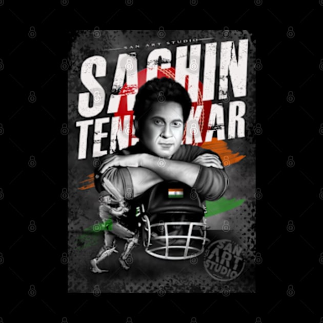 Sachin Tendulkar by SAN ART STUDIO 