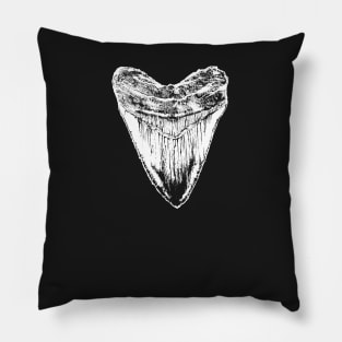 Megalodon tooth tshirt Pillow