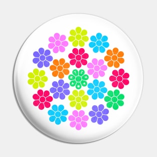 Democracy Daisy - colourful Pin