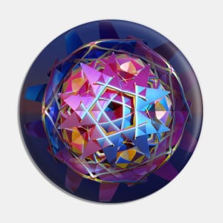 Colorful metallic orb Pin