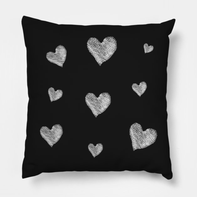 silver hearts pack Pillow by ramith-concept