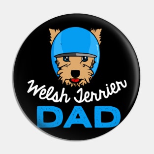 Welsh Terrier Dad Dog Owner Retro Dog Father Pin