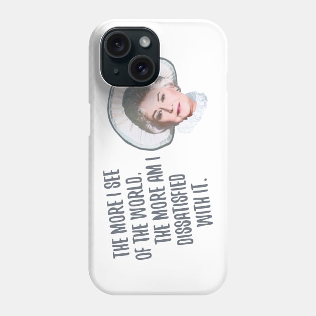 GOLDEN GIRLS x JANE AUSTEN Series — Dorothy Zbornak as Lizzie Bennet Phone Case by Xanaduriffic