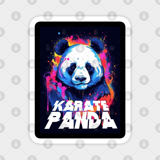 Karate Panda Magnet by SAN ART STUDIO 