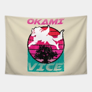 Okami Vice - Miami Vice and Okami Mashup Tapestry