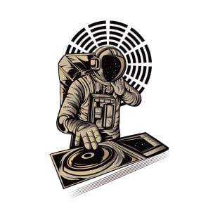 DJ astronaut mixing music T-Shirt