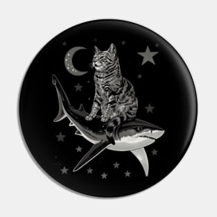 Shark Cruise Cat Pin