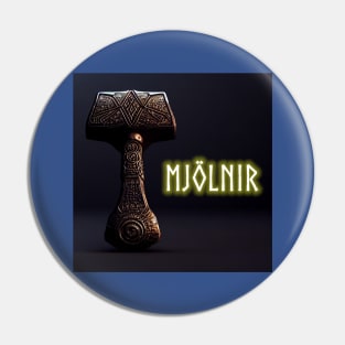 Mighty Mjolnir Thor Hammer Norse Pin