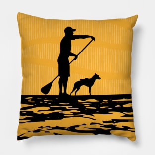 SUP Dog? yellow Pillow