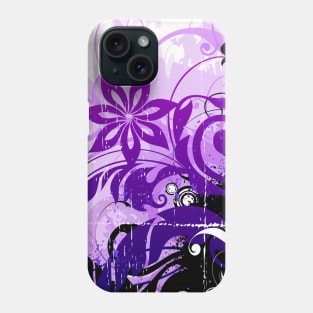 Blue purple white floral Art Phone Case