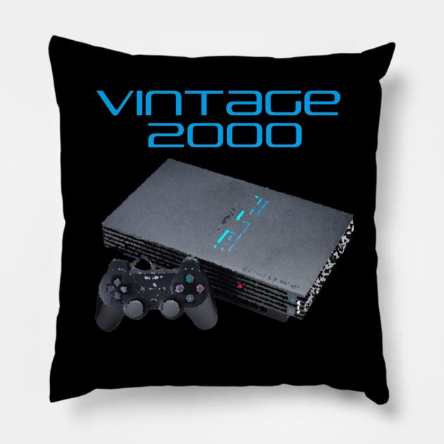 Vintage 2000 - PS2 Pillow by jmtaylor