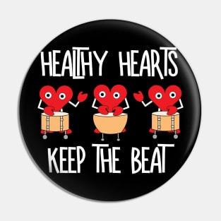 Healthy Hearts White Text Pin