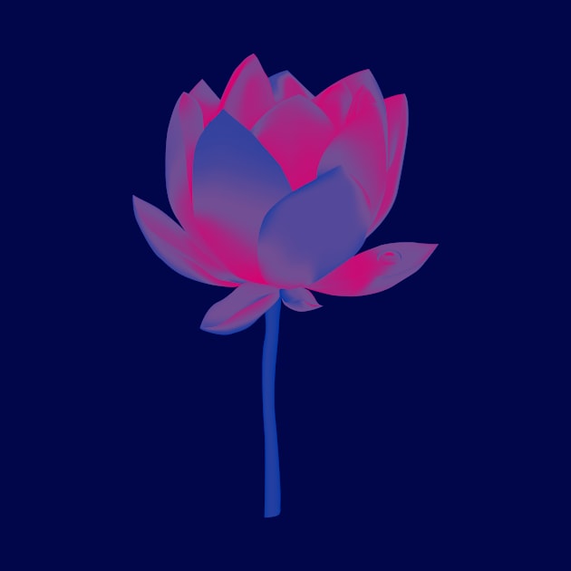 Bi Pride Blossoming Lotus by VernenInk