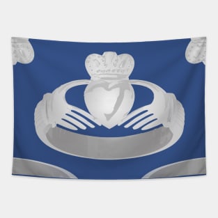 silver claddagh ring Tapestry