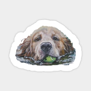 Golden Retriever Fine Art Painting Magnet