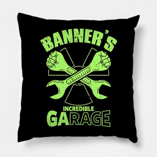 Vintage Superhero Retro Garage Pillow