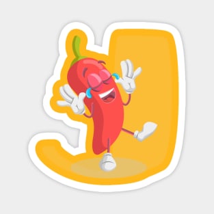 Alphabet n Jalapeno Magnet