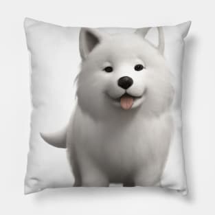 Cute Samoyed Drawing Pillow