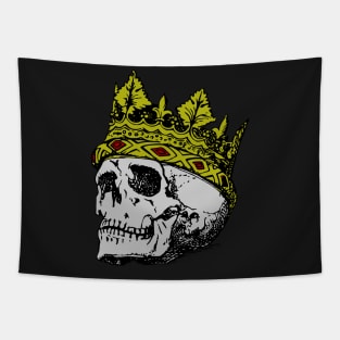 Mediaval Crown Skull Art Tapestry