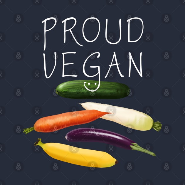 Proud Vegan Funny Design by TWOintoA