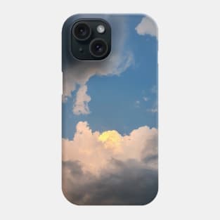 sunlit storm clouds Phone Case