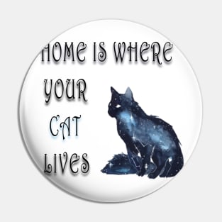 home is where your cat lives Pin