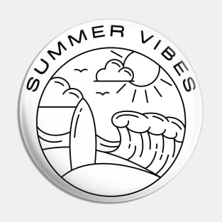 Summer Vibes. Fun Summer, Beach, Sand, Surf Design. Pin