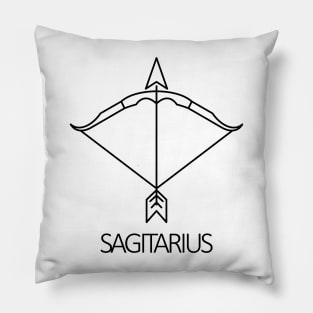 Sagitarius Zodiac Sign - Black Pillow