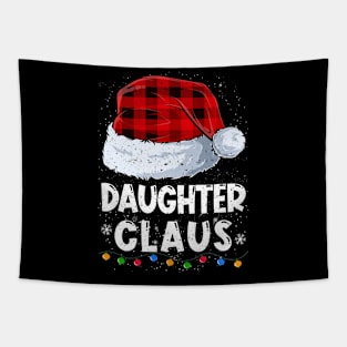 Daughter Claus Red Plaid Christmas Santa Family Matching Pajama Tapestry