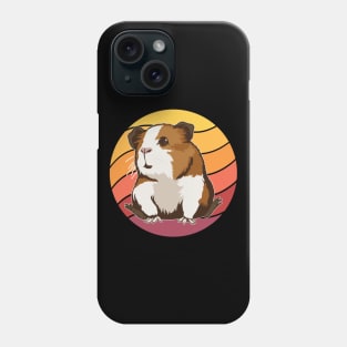 Retro Sunset Guinea Pig Phone Case