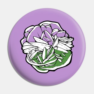 Genderqueer Pride Flag Desert Rose Mineral Mineralogy Geology Pin