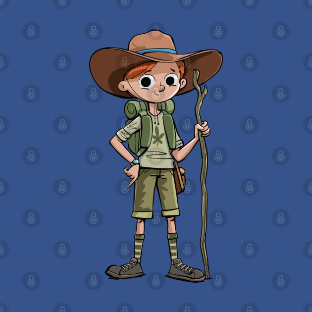 boy explorer ready for expedition and journey by duxpavlic