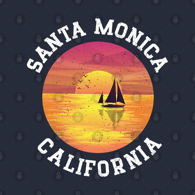 Vintage Santa Monica California Retro 80s Travel by kalponik