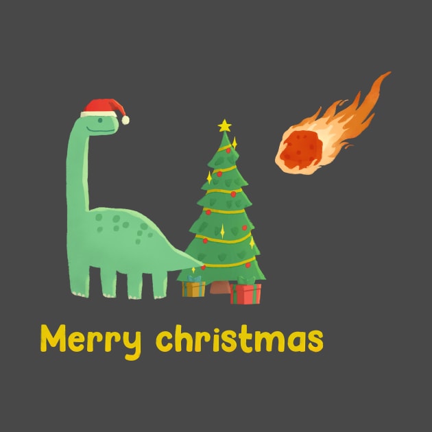 Merry Christmas dinosaur by edermunizz