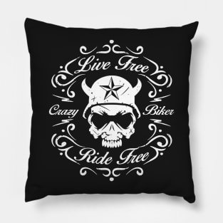 BIKER - LIVE FREE RIDE FREE Pillow